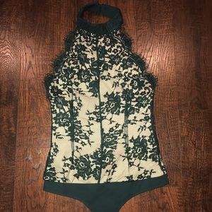 Emerald Green Lace Bodysuit